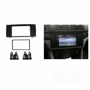 Kit de panel de tablero de banda estéreo de radio DVD de doble din para BMW Serie 5 E39 X5 E53 - Imagen 1 de 4