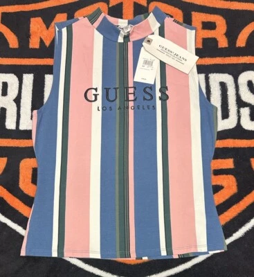 Guess Mock Neck Tank Top Shirts Size Womens Small NEW WITH TAGS - Image 1 of 4