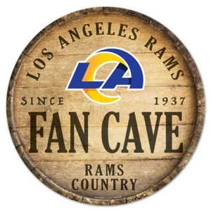LOS ANGELES RAMS 14" DIAMATER ROUND WOOD SIGN FROM WINCRAFT - Picture 1 of 2