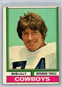 Bob Lilly Dallas Cowboys 1974 Topps #250 en muy buen estado - Imagen 1 de 2