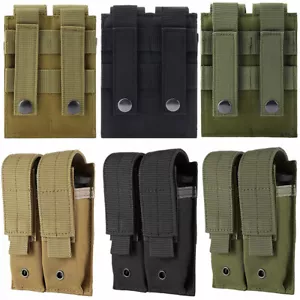 US Tactical Doble Cargador Bolsa Cuchillo Pistola Mag Bolsa Soporte Molle Bolsa de Herramientas - Imagen 1 de 16