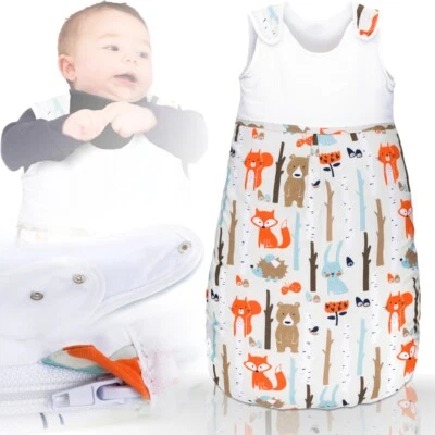 Baby Kind Winterschlafsack (100% BAUMWOLLE) Sack Fußsack Schlafsack Schlafanzug - Bild 1 von 4