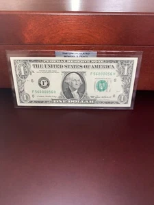 1985 - 1 Dollar Bill. Very Nice Bill. Quat Number. Serial # 56000056. - Picture 1 of 2
