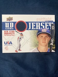 CORY HAHN 2009 UPPER DECK USA #GJU7 UD GAME JERSEY 18U NATIONAL TEAM STAR SP