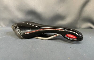 Sillín de carretera Selle Italia Flite 130 mm rieles Ti carcasa de fibra de carbono 7x9 Foto 1 de 4