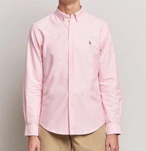 Polo Ralph Lauren Iconic Custom Fit Oxford Shirt – Pink - Picture 1 of 5
