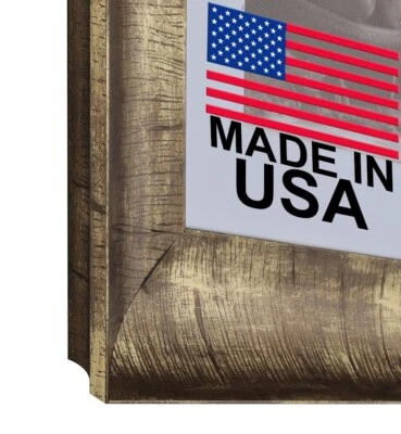 Custom Matted Picture Poster Frame & Mat 3" Gold Contemporary 1183 16x20 24x36 - Image 1 of 4