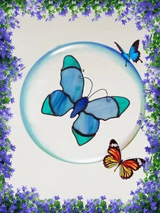 Schmetterling aus Glas, Tiffany Glaskunst, Fensterbild, Suncatcher, Tiffany... - Bild 1 von 5