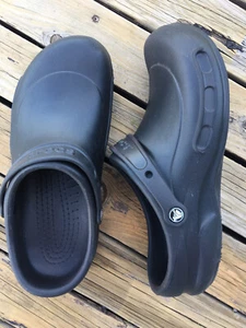 Crocs Bistro Black Slip On Clogs Slip Resistant Shoes Size 12 Men's - Picture 1 of 12