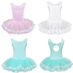 Girls Ballet Dress Tutu Tulle Skirts Child Gymnastics Leotard Dancewear AU - Picture 1 of 59