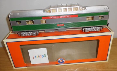 LIONEL 2427920 CHRISTMAS STREAMLINED VISTA DOME CAR PASSENGER TRAIN O GAUGE NIB - Image 1 of 4