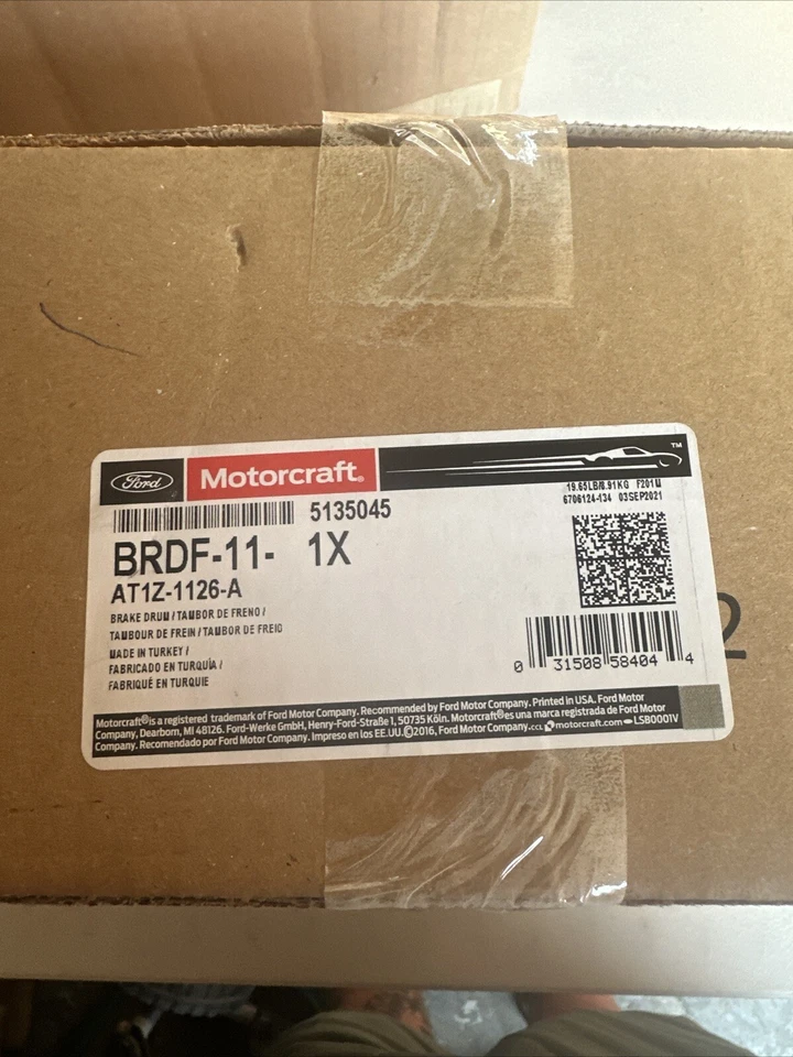Tambor de freno trasero Motorcraft para Ford Transit Connect 2010-2013 Foto 1 de 1