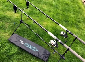 2 ALLROUNDRUTEN 2,40m 2 ROLLEN ROD POD BISSANZEIGER ANGELSET GRUNDANGELN  - Bild 1 von 4