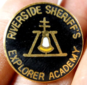 vintage Riverside Sheriff police Explorer Academy California lapel pin - Picture 1 of 2