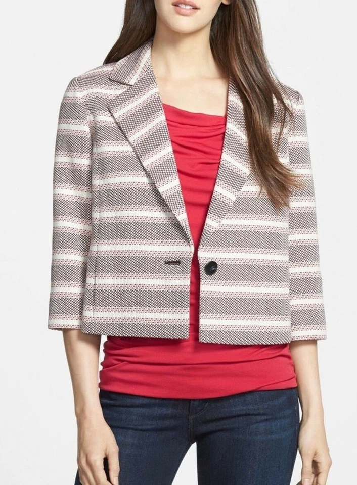 Classiques Entier Ribbon Tweed Multicolor 3/4 Ärmel Sakko Blazer Gr. Medium - Bild 1 von 3