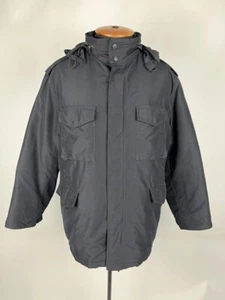 Vintage C.P. Company Black M65 Winter Jacket Size 50 - Picture 1 of 12