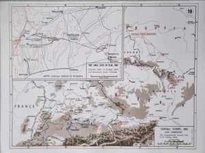 MODERN WEST POINT MAP NAPOLEONIC WARS ULM CAMPAIGN ENGAGEMENTS 1805 KUTUSOV MACK - Picture 1 of 2