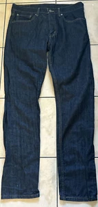 Levi’s 521 Straight Denim Jeans Size 32 / 32 Men’s Dark Blue Preowned VGC - Picture 1 of 7