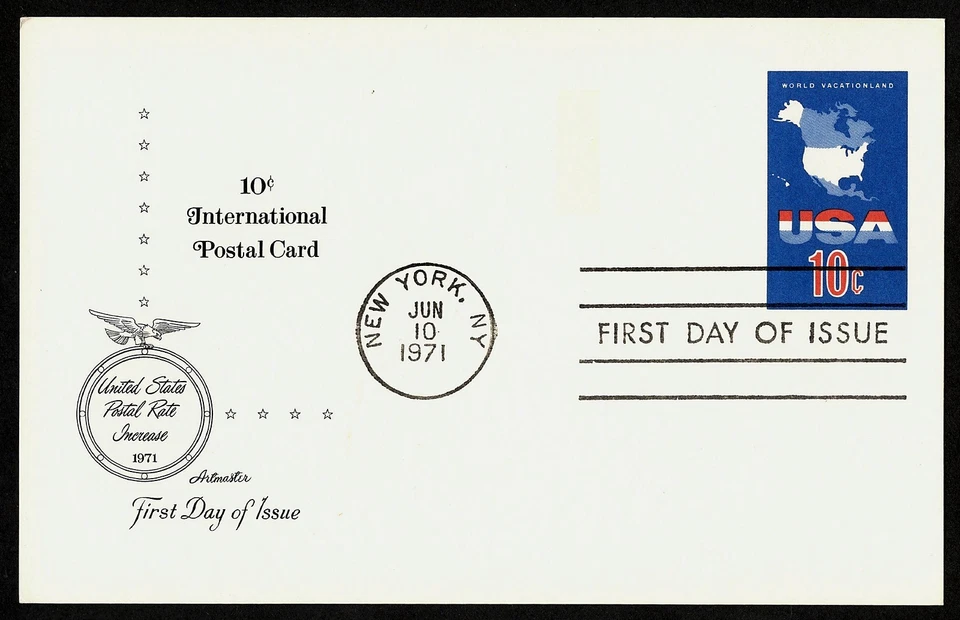 #UX59 10c USA World Vacationland, Artmaster FDC **ANY 5=FREE SHIPPING** - Image 1 of 1