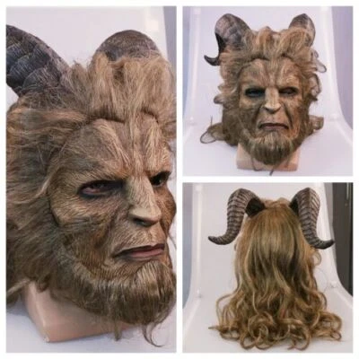 Cosplay Beauty And The Beast Mask Prince Mask  Horror Beast Mask Halloween Props - Image 1 of 4