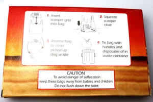 New Easy Grip Scooper with 25 Disposal Bags Dog Cat Waste Free Shipping - Picture 1 of 3