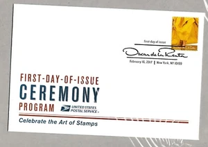 US 5173i Oscar de la Renta yellow dress Ceremony Program FDC 2017 - Picture 1 of 1