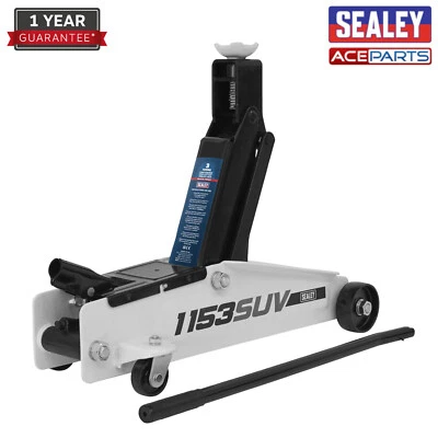 Sealey 1153SUV Long Chassis High Lift SUV Trolley Jack 3 Tonne Car Van Garage - Image 1 of 4