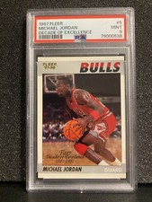 1997 Fleer Decade of Excellence Michael Jordan  #5 Chicago Bulls  PSA 9