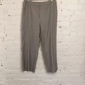 Pantalone St John cropped gamba dritta leggero grigio lana taglia 10 - Foto 1 di 6