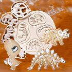 4Pcs Dinosaur Fossil Dinosaur Cookie Cutters Mold Embossing Baking Mold  Kitchen