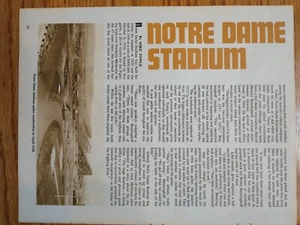 1977 Notre Dame Football Program Article Stadium Construction - Picture 1 of 1