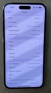 Apple iPhone 14 Pro Max 256GB A2651 Deep Purple AT&T free shipping - Picture 1 of 16