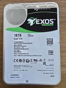Seagate Exos 16 TB 3.5" (ST16000NM001G) SATA HDD - 8 days use inc VAT - Afbeelding 1 van 4