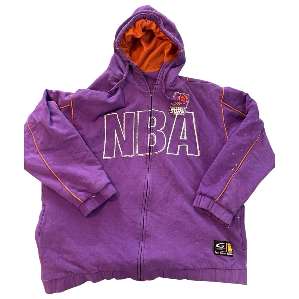 Vintage 90’s G-III Sports Phoenix Suns Hoodie Sweatshirt Purple Men’s Size XL - Image 1 of 4
