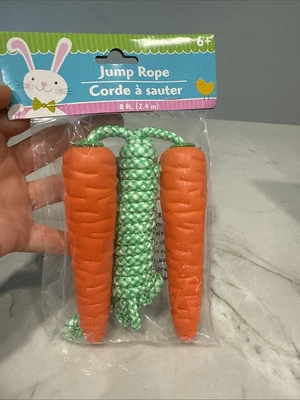 Cesta de Pascua relleno plástico zanahoria cuerda de salto novedad artículo divertido Foto 1 de 2