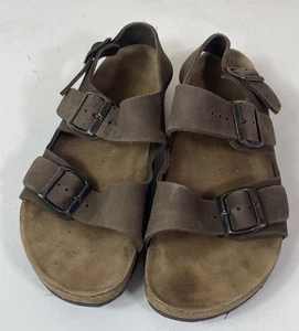 Birkenstock Tan Suede Buckle Sandals - Size 10 - Picture 1 of 24