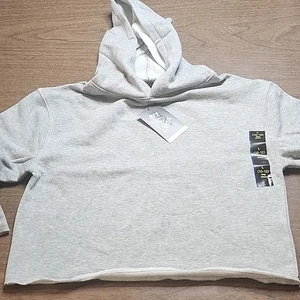 Art Class Cropped Hoodie, Heather Gray, Girls Size Large 10-12, NEW - Picture 1 of 7