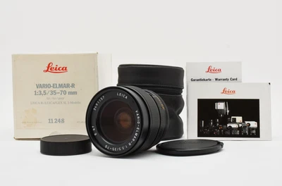 Leica 35-70 F/3.5 Vario Elmar-R, 3 Cam (Germany) case, box, caps, papers, MINT! - Image 1 of 4