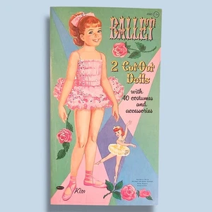 Ballett Papierpuppen Whitman 1961 2 Puppen 40 Kostüme UNCUT Vintage Tänzer Set - Bild 1 von 2