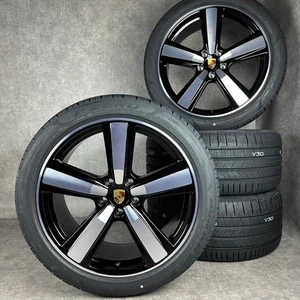 Sommerräder Cayenne E3-II 22" Original Exclusive Design Felgen Turbo 9Y0044663R - Picture 1 of 11