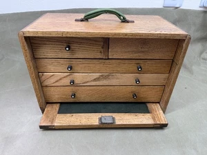 GOOD ENGINEERS OAK  TOOL BOX  16" X 11" X 8 1/2" - Picture 1 of 14