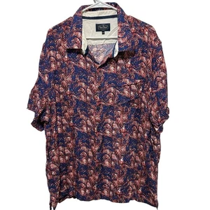 Nat Nast Herren Gr. XXL American Fit Hemd mit Knopfleiste Rot Blau Abstrakt - Bild 1 von 6