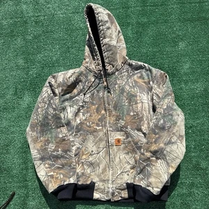 Carhartt Mens Camo Hooded Jacket Full Zip - Picture 1 of 5