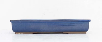 Bonsai Pot Rectangular Blue Glazed Width 30.7 cm (12.09 inches) - Image 1 of 4