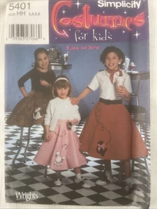Disfraz Falda Caniche Simplicity Sewing 2003 Patrón 5403 Niñas 3-6 Sin Cortar - Imagen 1 de 2