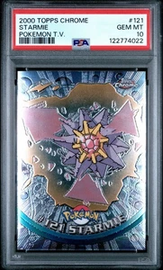 2000 TOPPS CHROME POKEMON T.V. #121 STARMIE PSA GEM MT 10 - Picture 1 of 2