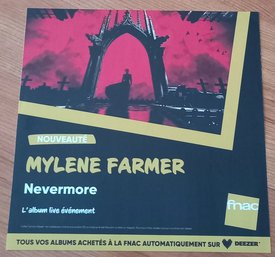 MYLÈNE FARMER Nevermore FLYER 30cm x 30cm - Image 1 of 1