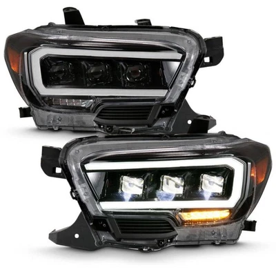ANZO For Toyota Tacoma 2016-2018 Projector Headlights LED Plank Style Black Foto 1 de 4