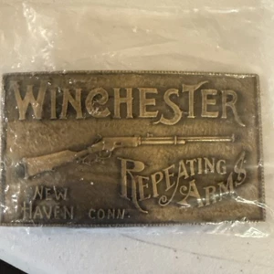 Vintage Winchester Repeating Arms Belt Buckle In Original Package - Foto 1 di 11