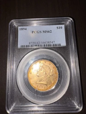 $10 1894 Gold Liberty Head And Eagle Half Oz Of Gold - Image 1 of 2